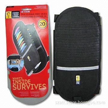 CD Visor Measuring 12.25 x 6 x 0.5 inches with Elastic Loop for Pen or Tire Gauge